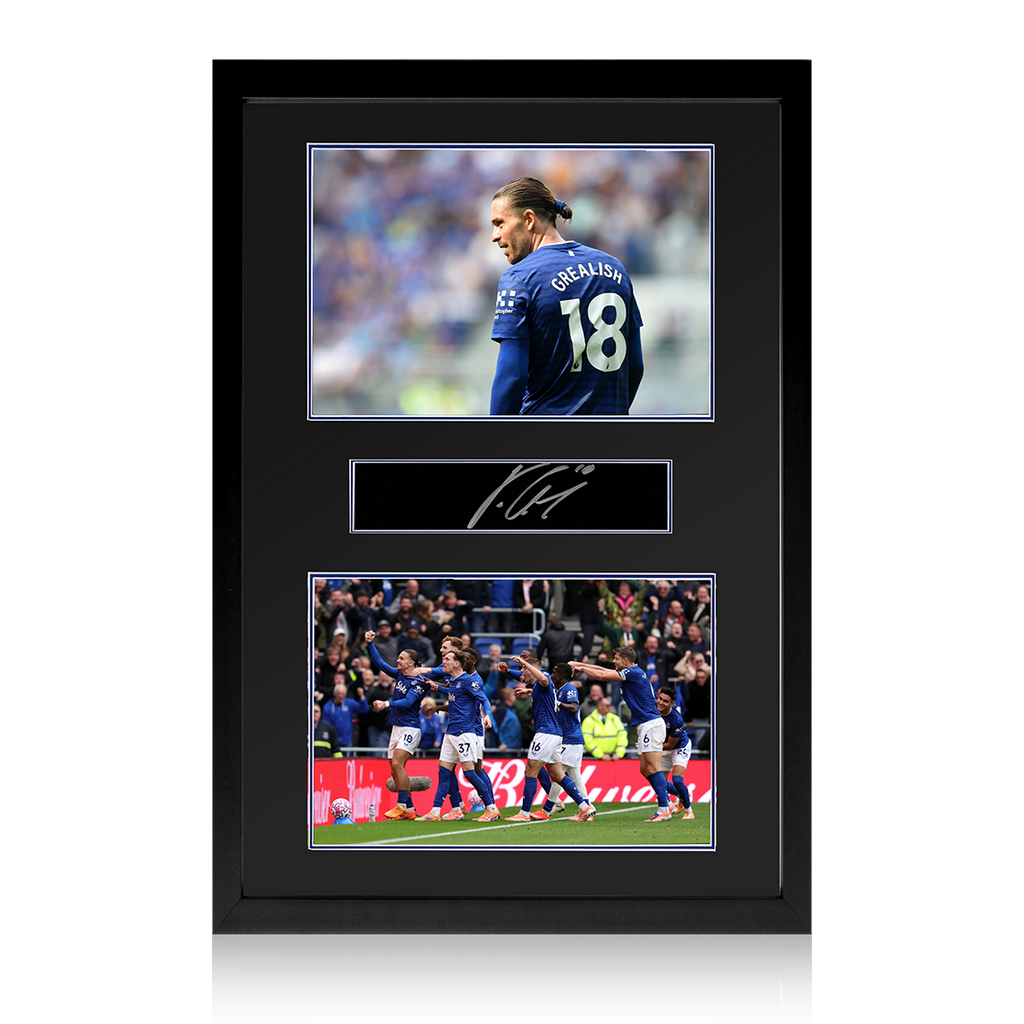Jack Grealish Signed Everton Plaque Iconic Frame