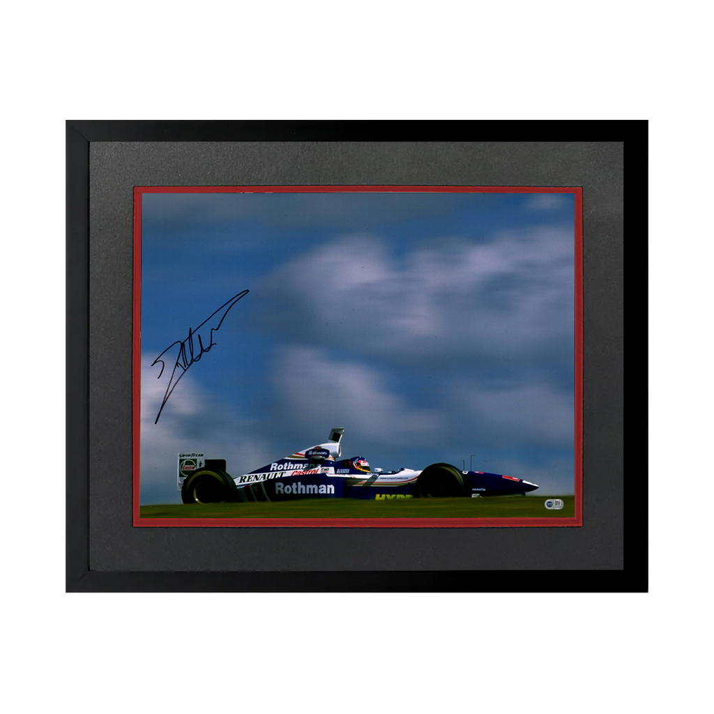 Jacques Villeneuve Signed 16x12 Image Deluxe Mount Frame (ACG Cert)