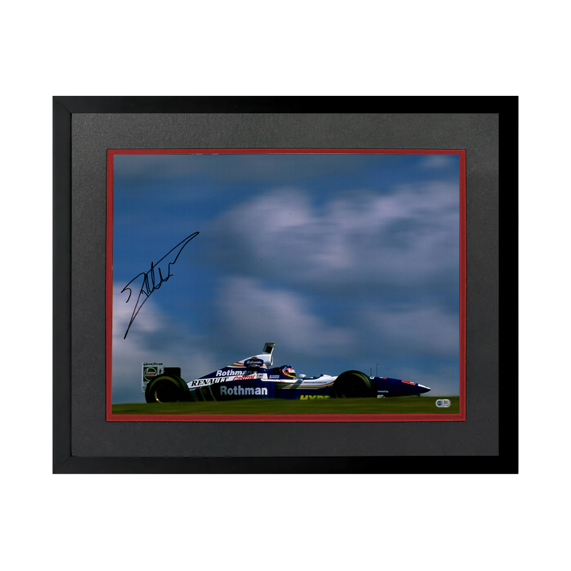 Jacques Villeneuve Signed 16x12 Image Deluxe Mount Frame (ACG Cert)