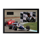 Jacques Villeneuve Signed 16x12 Image Cut Iconic Frame (ACG Cert)