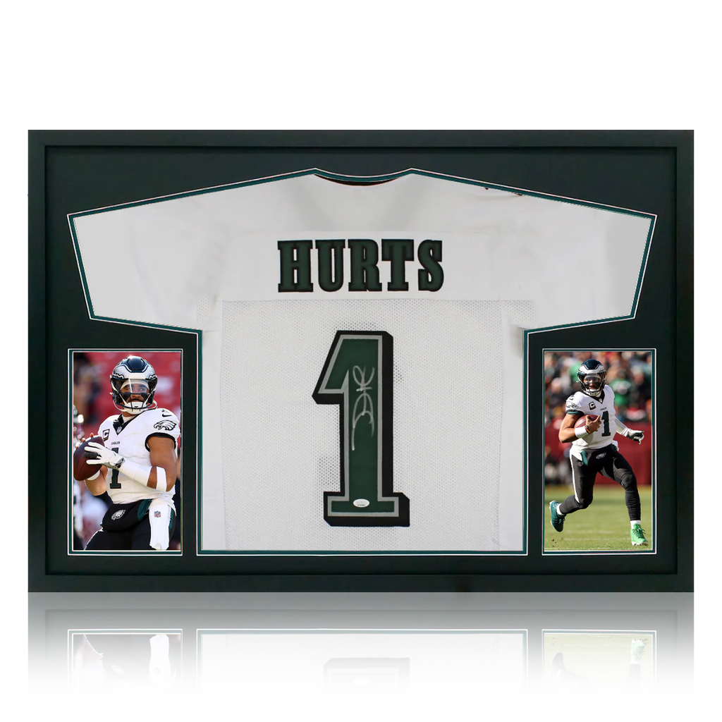 Jalen Hurts Signed Philadelphia Eagles Jersey Ultra Premium Frame (JSA)