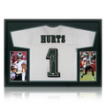 Jalen Hurts Signed Philadelphia Eagles Jersey Ultra Premium Frame (JSA)