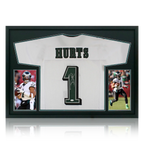 Jalen Hurts Signed Philadelphia Eagles Jersey Ultra Premium Frame (JSA)