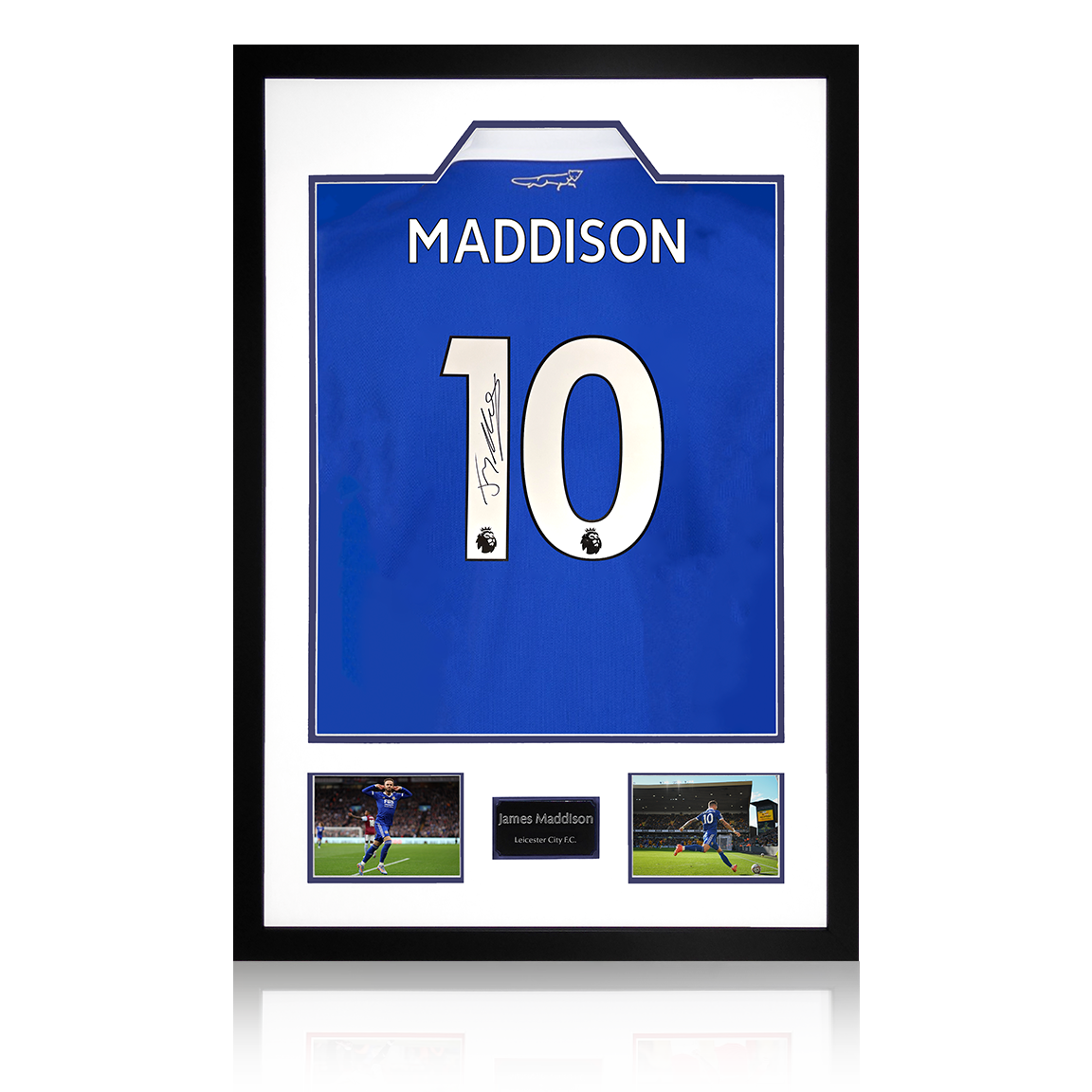 James Maddison Signed Leicester City Shirt Premium Frame