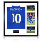 James Maddison Signed Leicester City Shirt Elite Frame