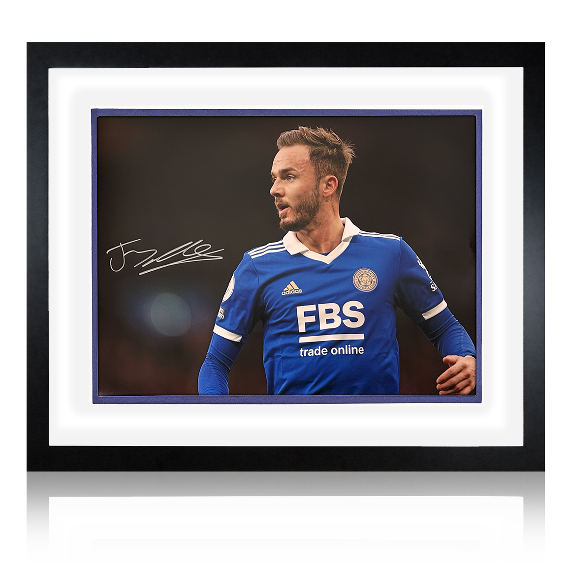 James Maddison Signed Framed Leicester City Deluxe Mount Frame