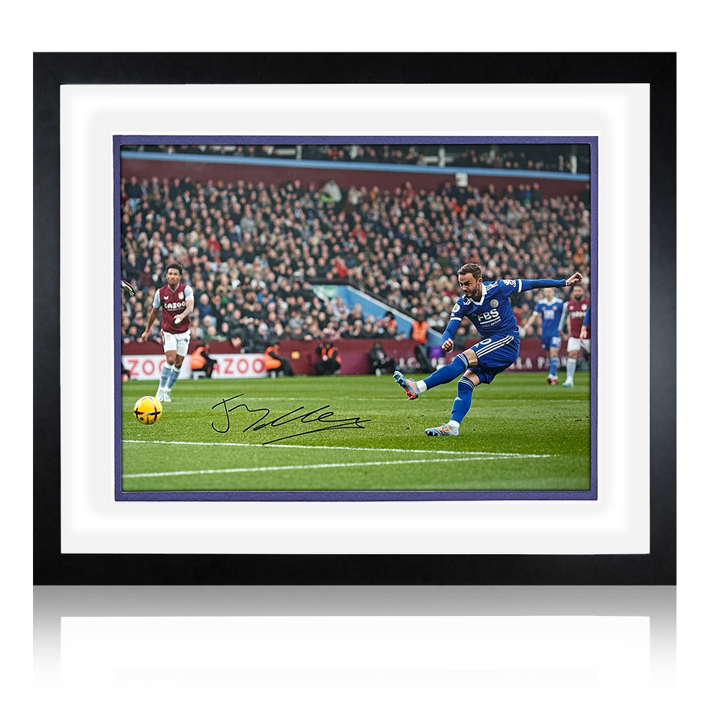 James Maddison Signed Framed Leicester City Deluxe Mount Frame