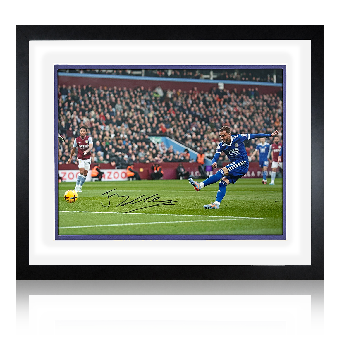 James Maddison Signed Framed Leicester City Deluxe Mount Frame