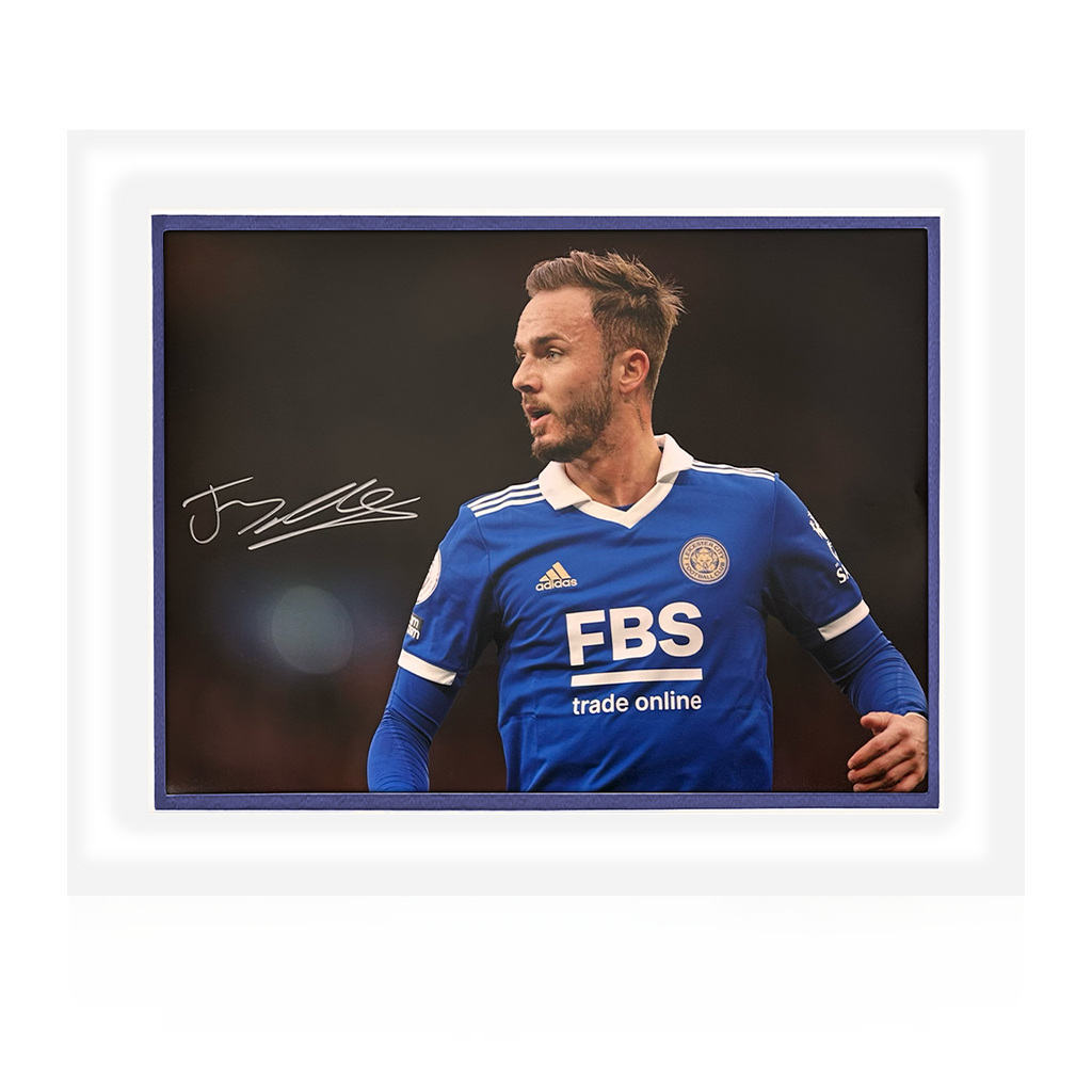 James Maddison Signed Leicester City Deluxe Mount