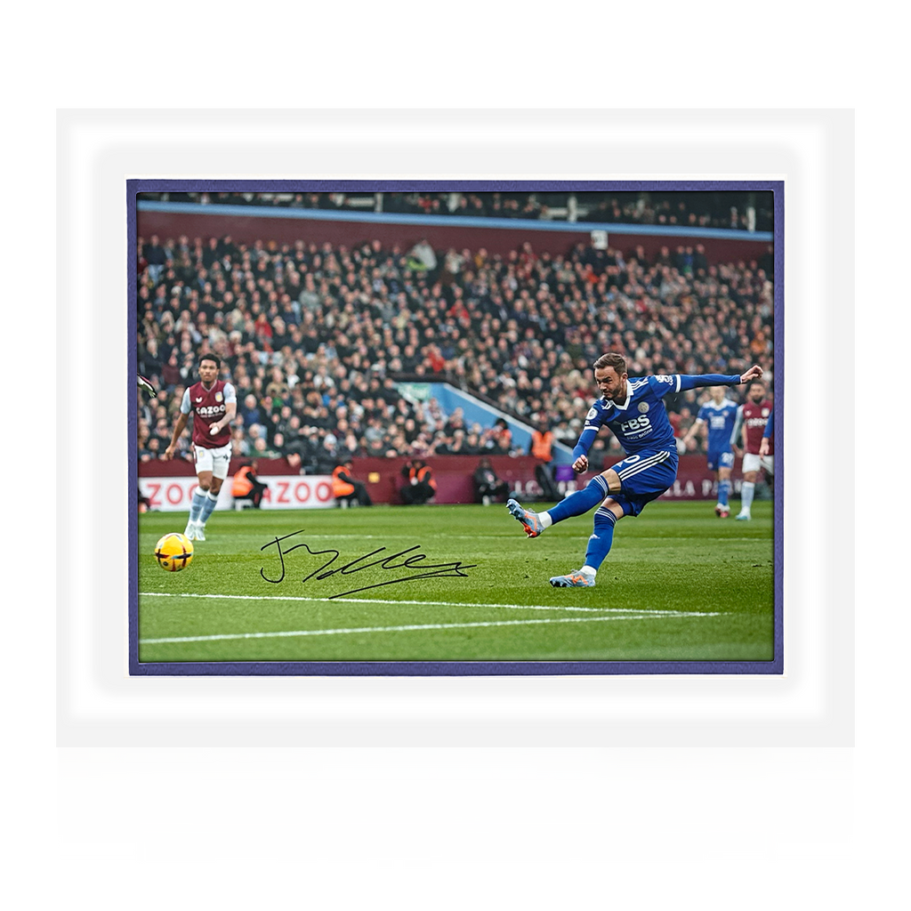 James Maddison Signed Leicester City Deluxe Mount