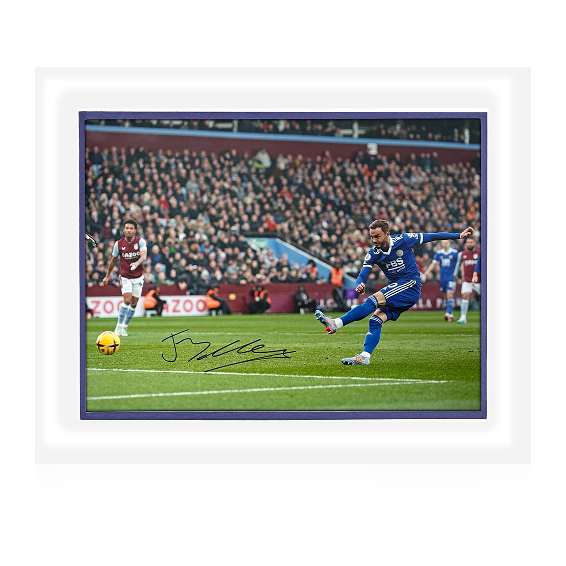 James Maddison Signed Leicester City Deluxe Mount