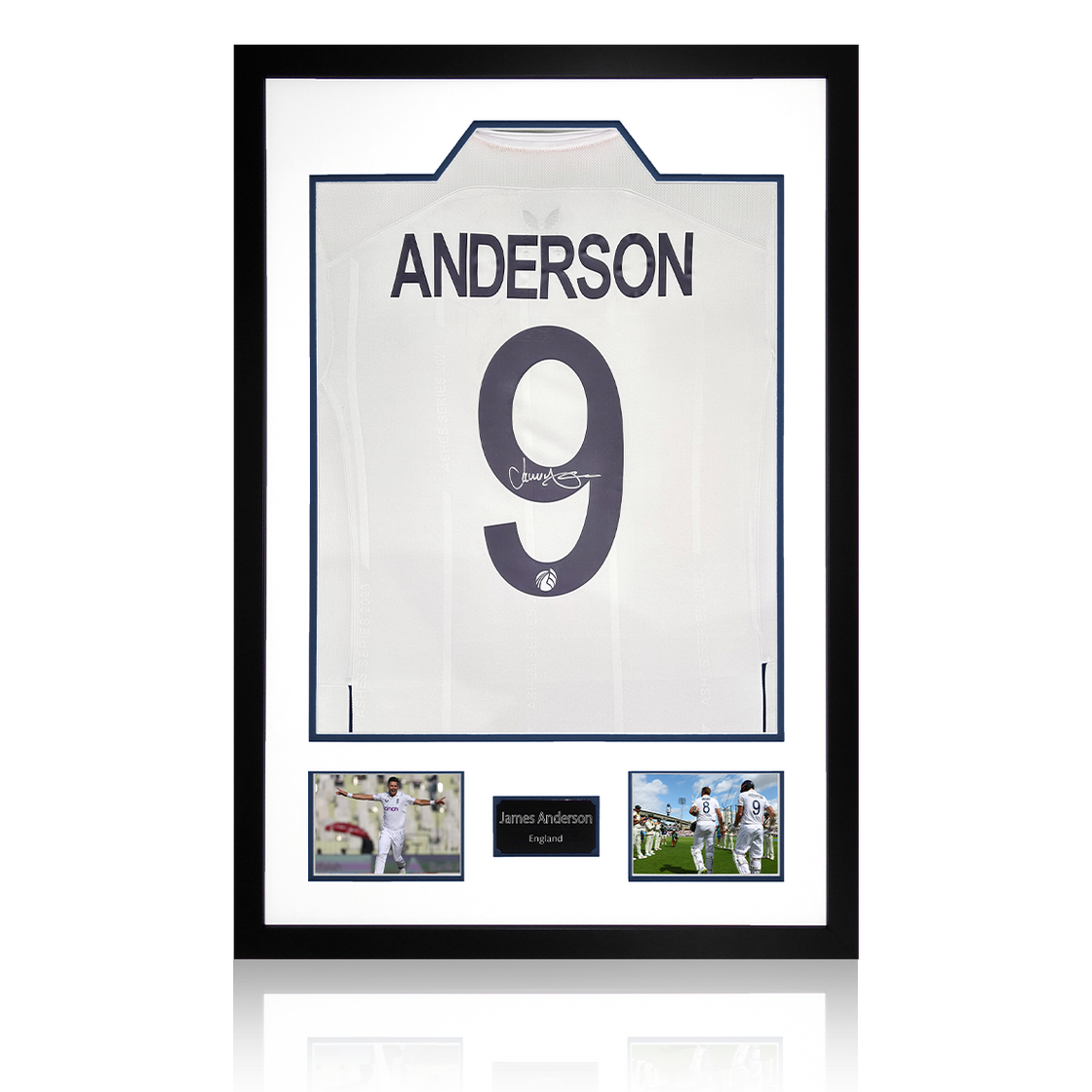 James Anderson Signed England Test Shirt Premium Frame