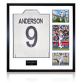 James Anderson Signed England Test Shirt Elite Frame