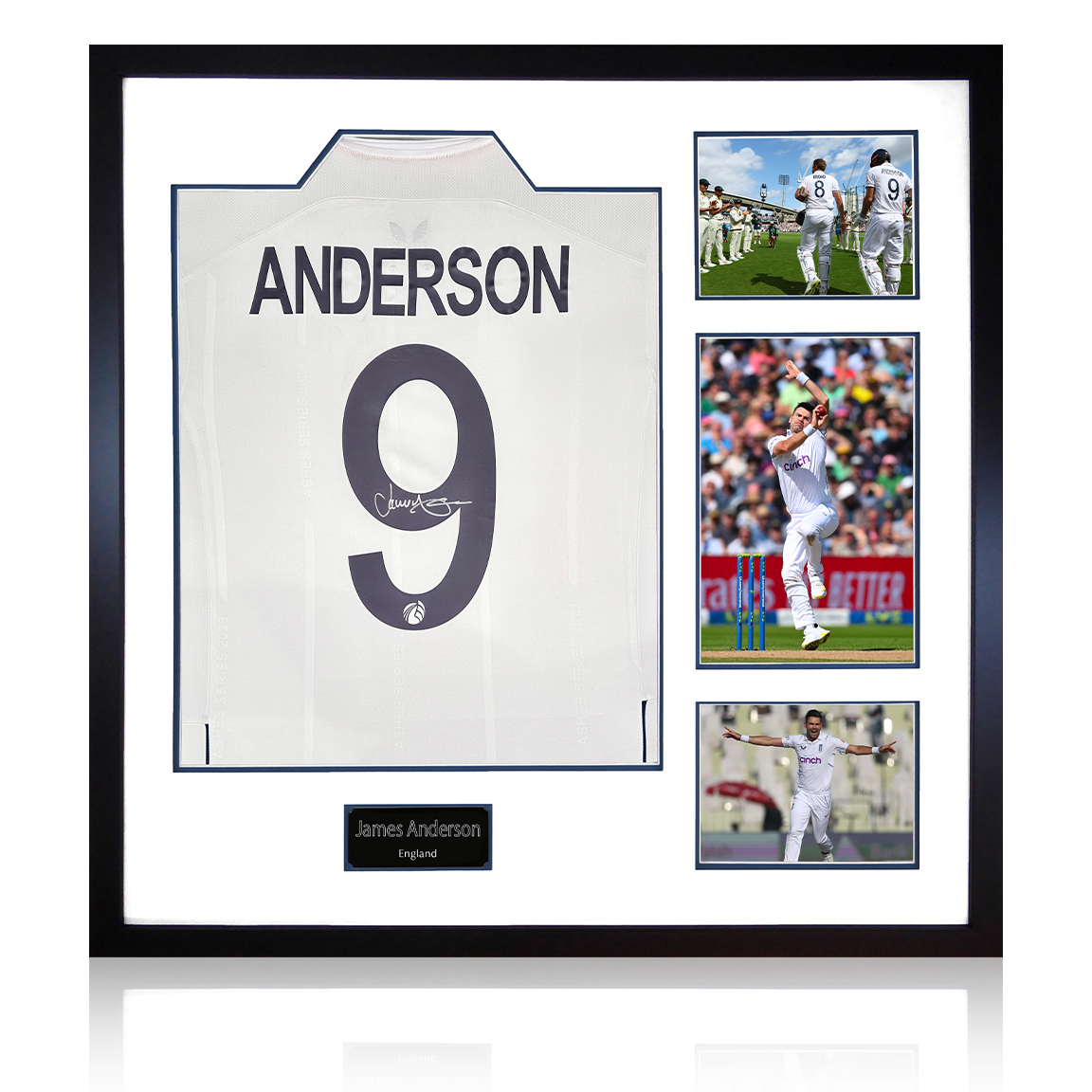 James Anderson Signed England Test Shirt Elite Frame