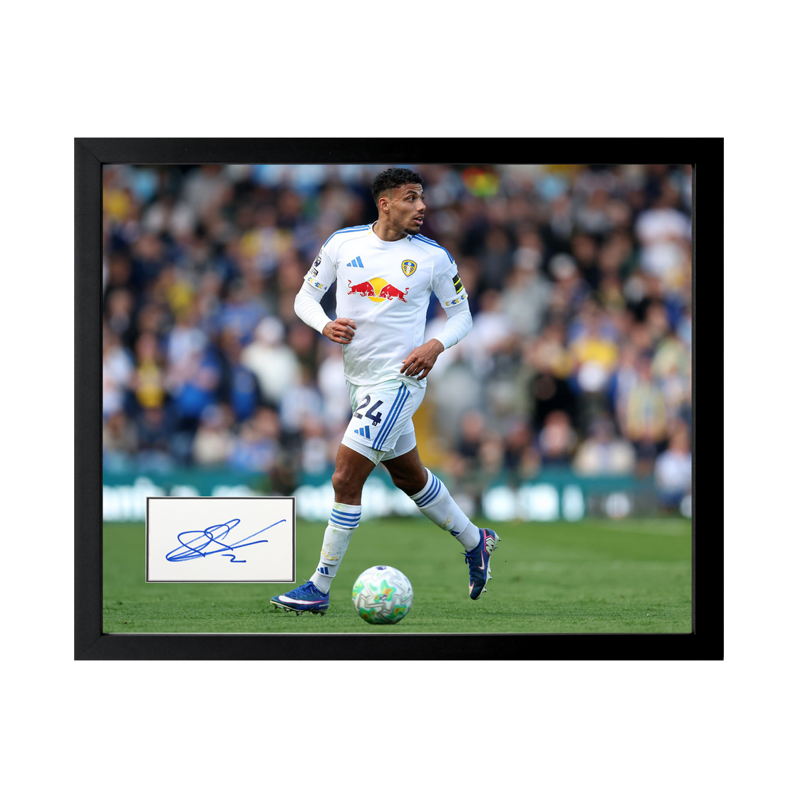 James Justin Signed Leeds United Cut Deluxe Mount Frame