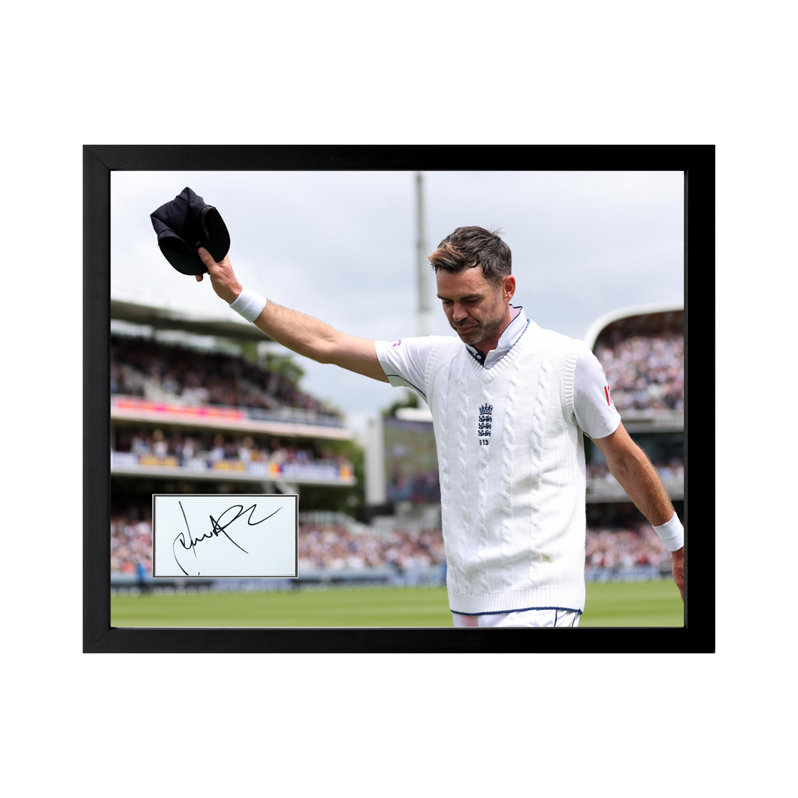 James Anderson Signed England Cut Deluxe Mount Frame
