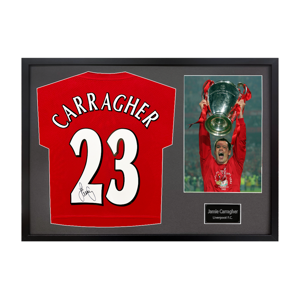 Jamie Carragher Signed Liverpool Shirt Classic Frame