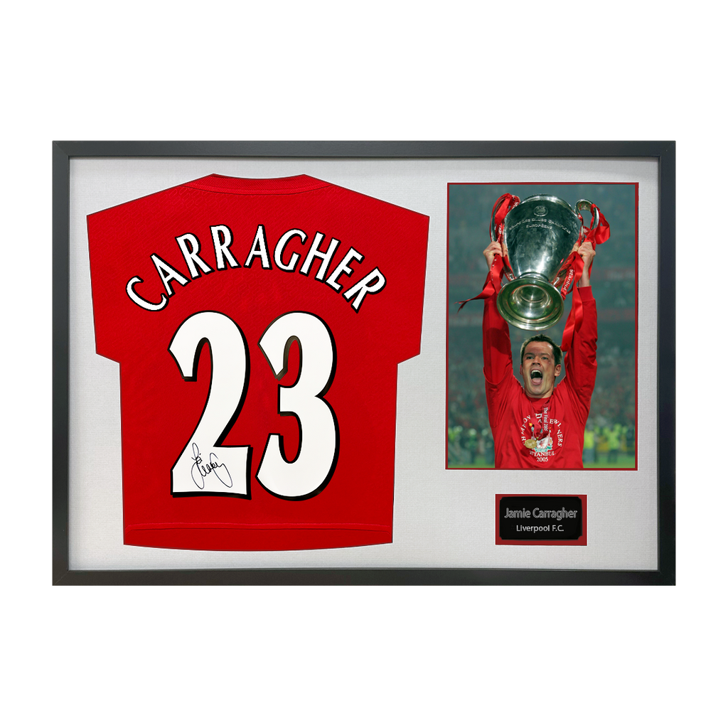 Jamie Carragher Signed Liverpool Shirt Classic Frame