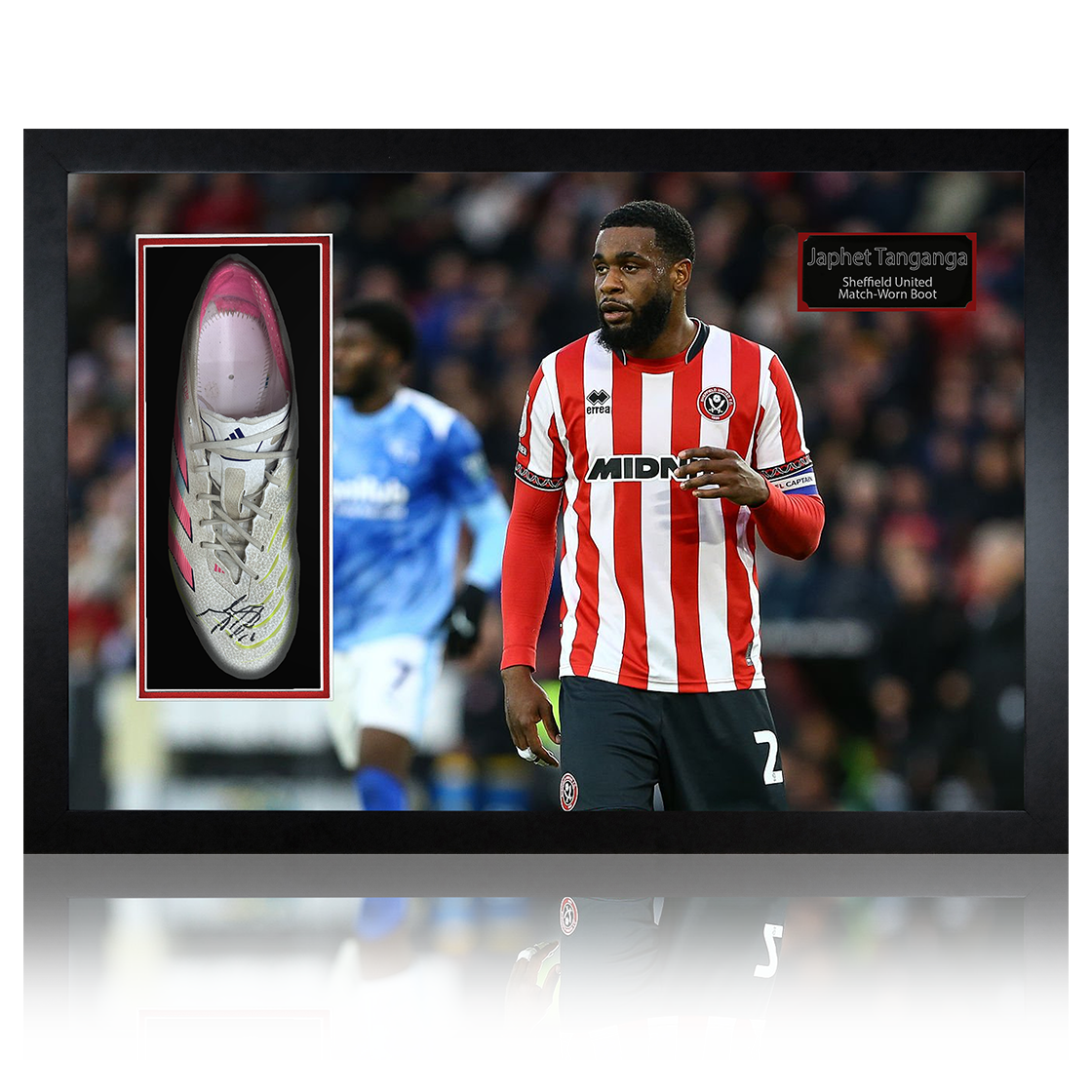 Japhet Tanganga Signed & Match-Worn Sheffield United Boot Iconic Frame #2