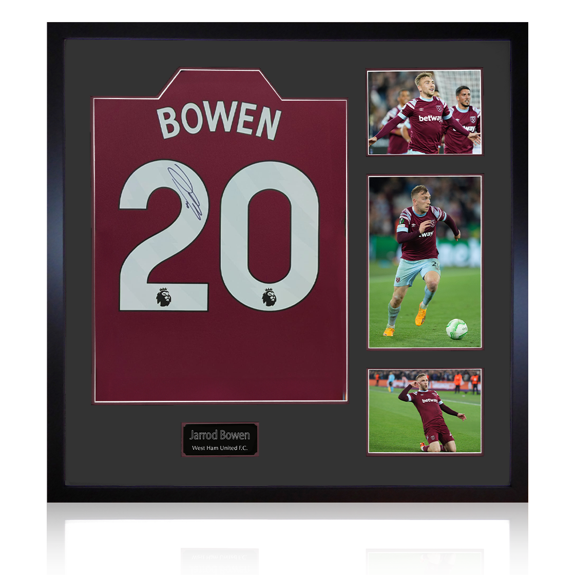Jarrod Bowen Signed West Ham United Shirt Elite Frame