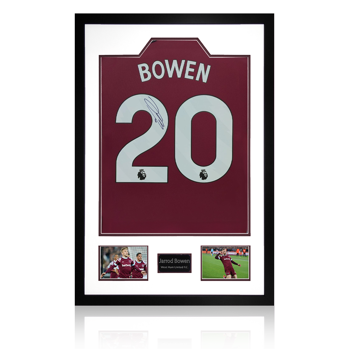 Jarrod Bowen Signed West Ham United Shirt Premium Frame