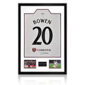 Jarrod Bowen Signed West Ham United 22/23 Away Shirt Premium Frame