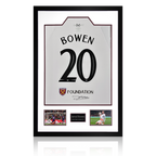 Jarrod Bowen Signed West Ham United 22/23 Away Shirt Premium Frame