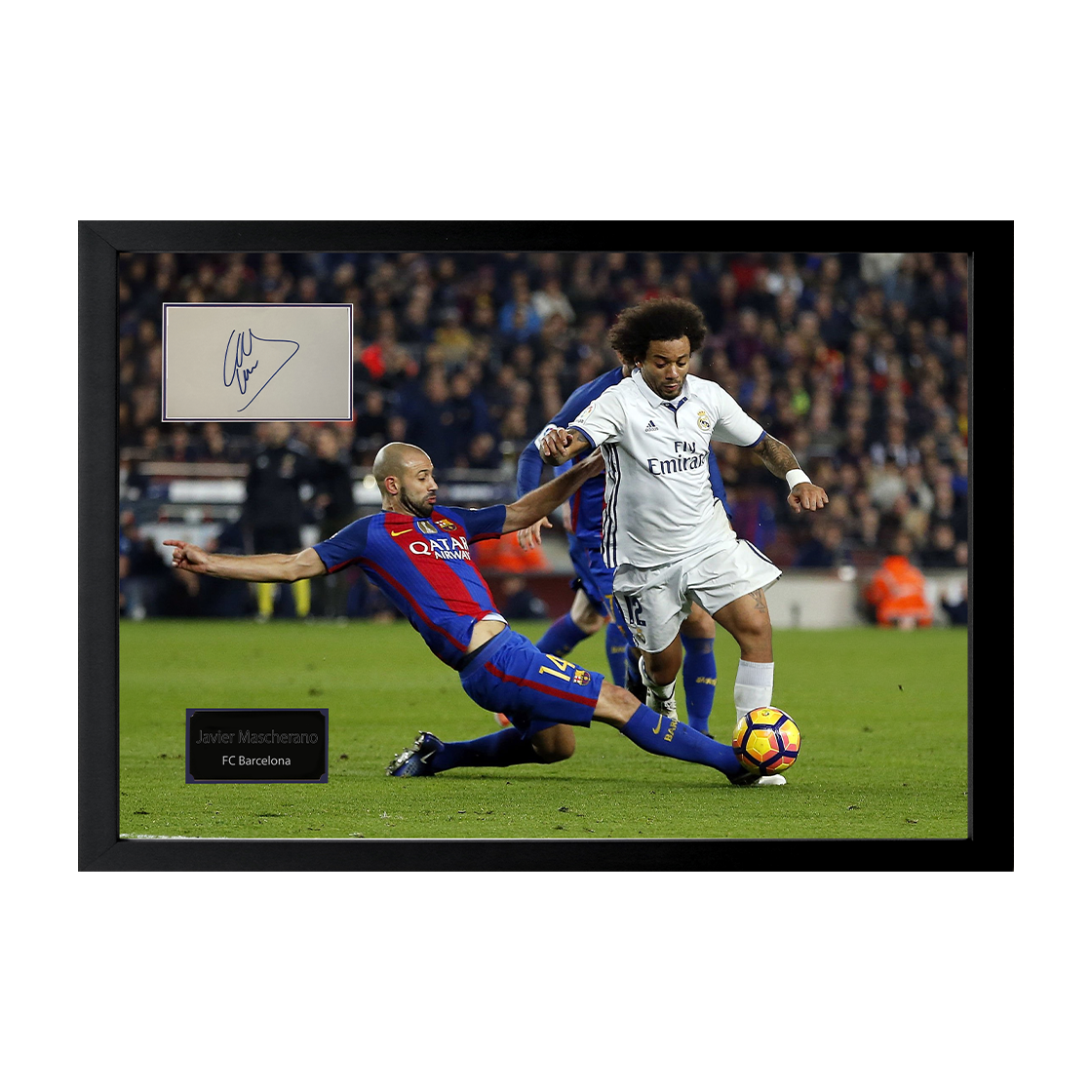 Javier Mascherano Signed Barcelona Cut Iconic Frame (ACG Cert)