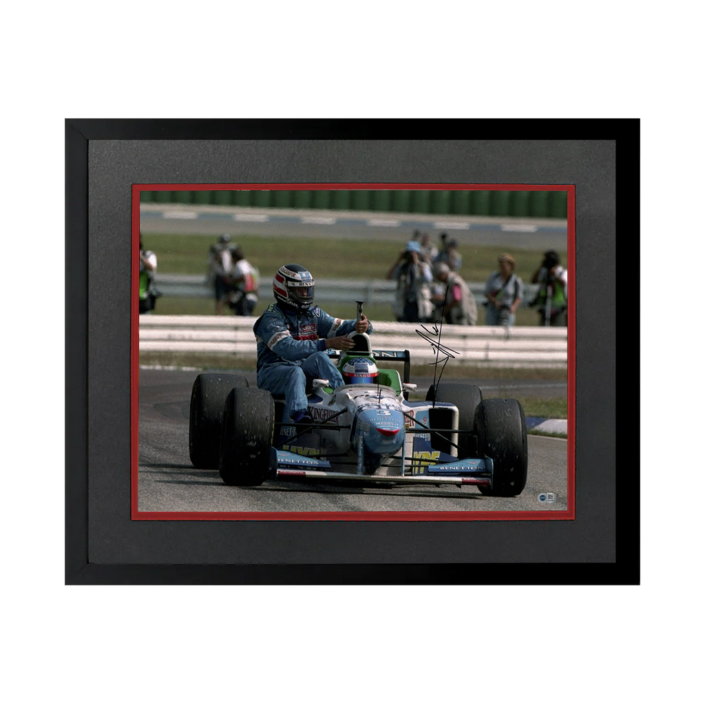 Jean Alesi Signed 16x12 Image Deluxe Mount Frame (ACG Cert)