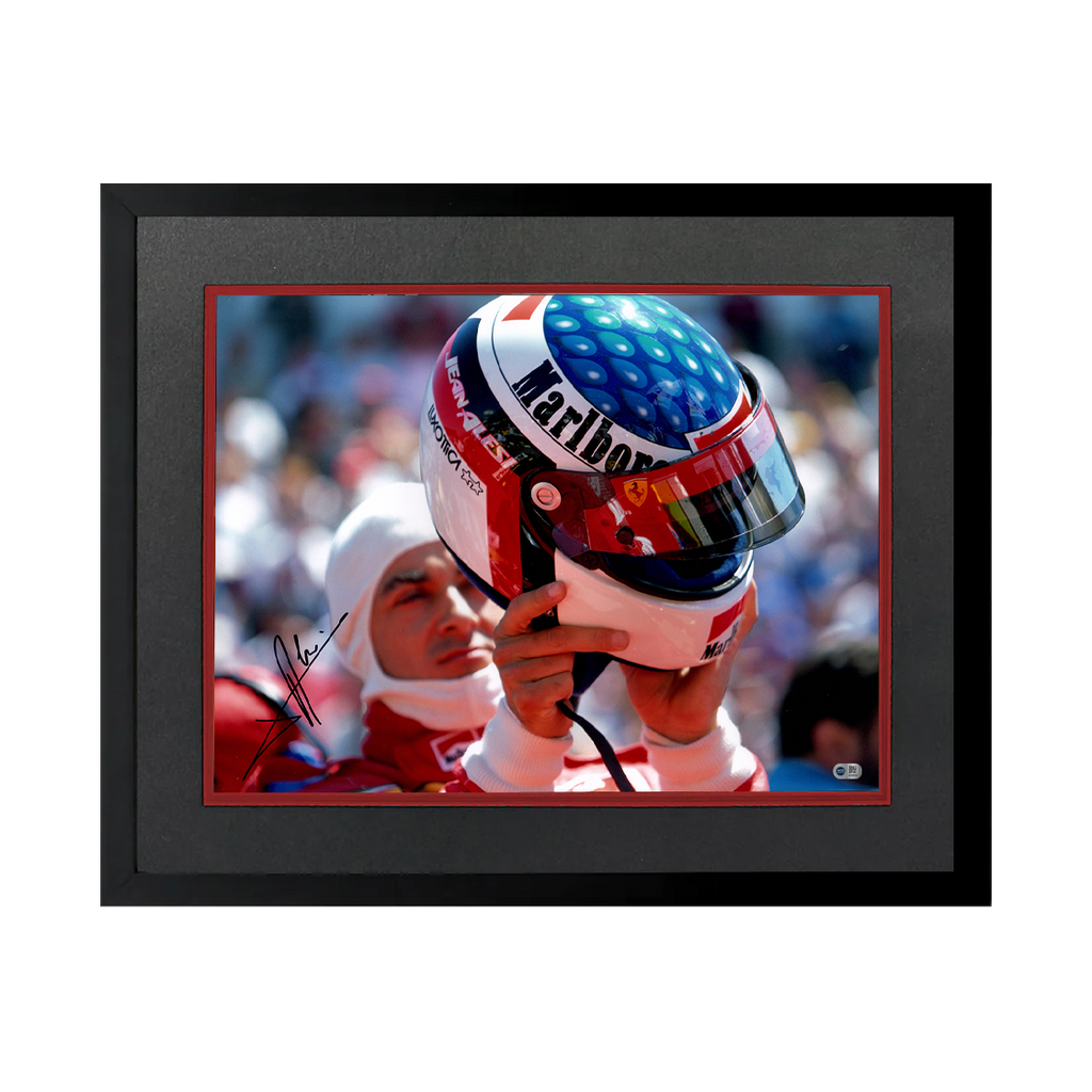 Jean Alesi Signed 16x12 Image Deluxe Mount Frame (ACG Cert)