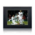 Dimitar Berbatov, Aaron Lennon & Jermaine Jenas Signed Tottenham Hotspur Image Deluxe Mount Frame