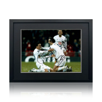 Dimitar Berbatov, Aaron Lennon & Jermaine Jenas Signed Tottenham Hotspur Image Deluxe Mount Frame
