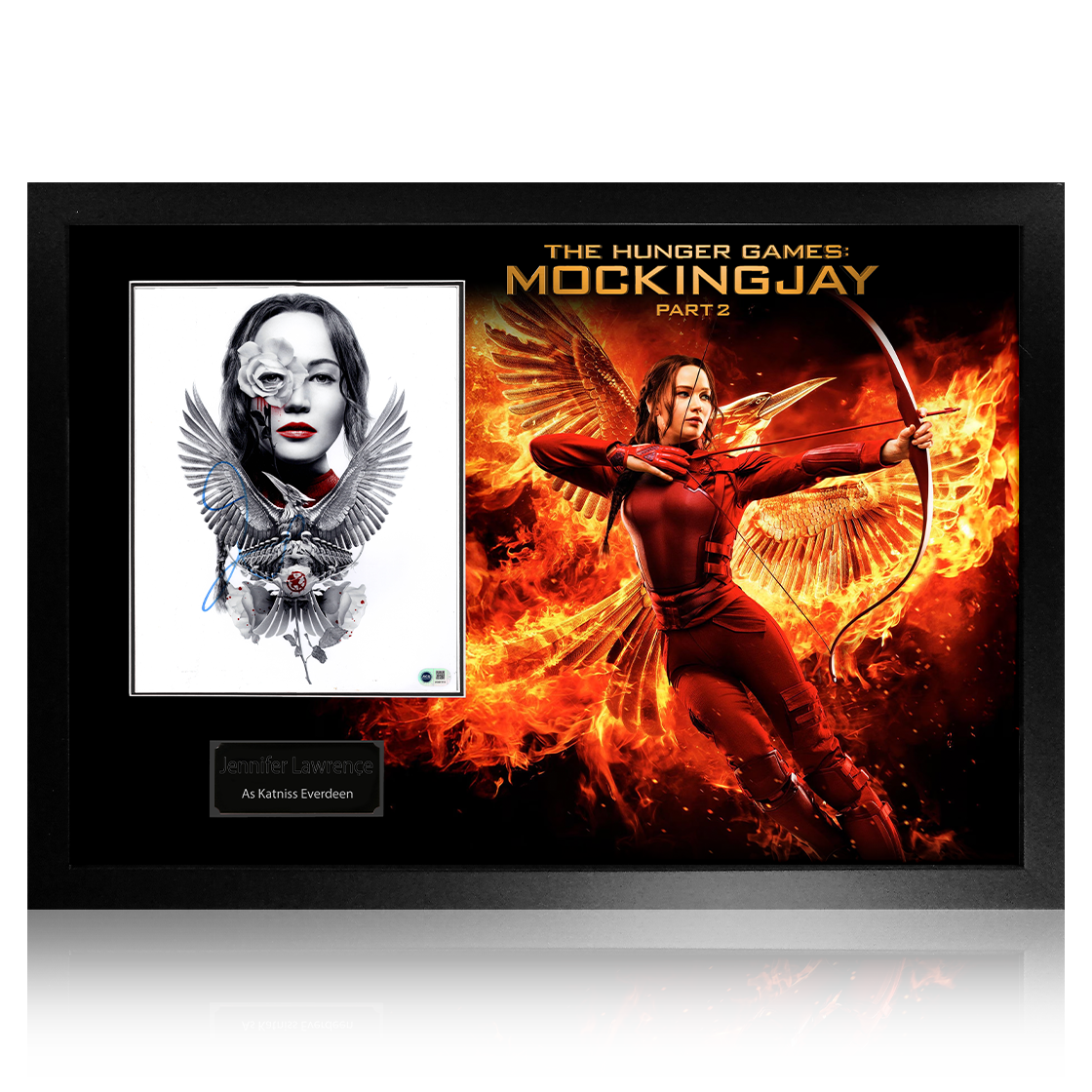 Jennifer Lawrence Signed The Hunger Games: Mockingjay - Part 2 Image Premium Frame (AGC Cert)