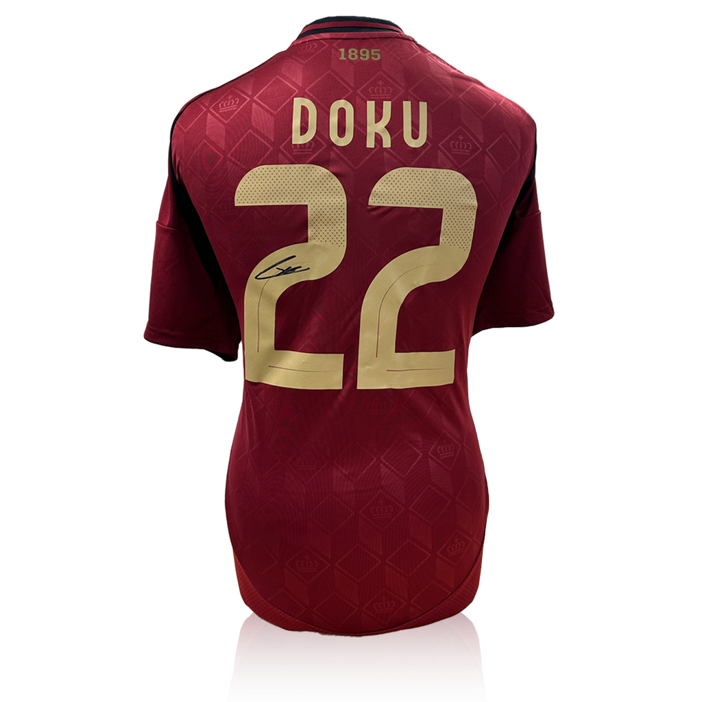 Jérémy Doku Signed Belgium Shirt