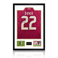 Jérémy Doku Signed Belgium Shirt Premium Frame