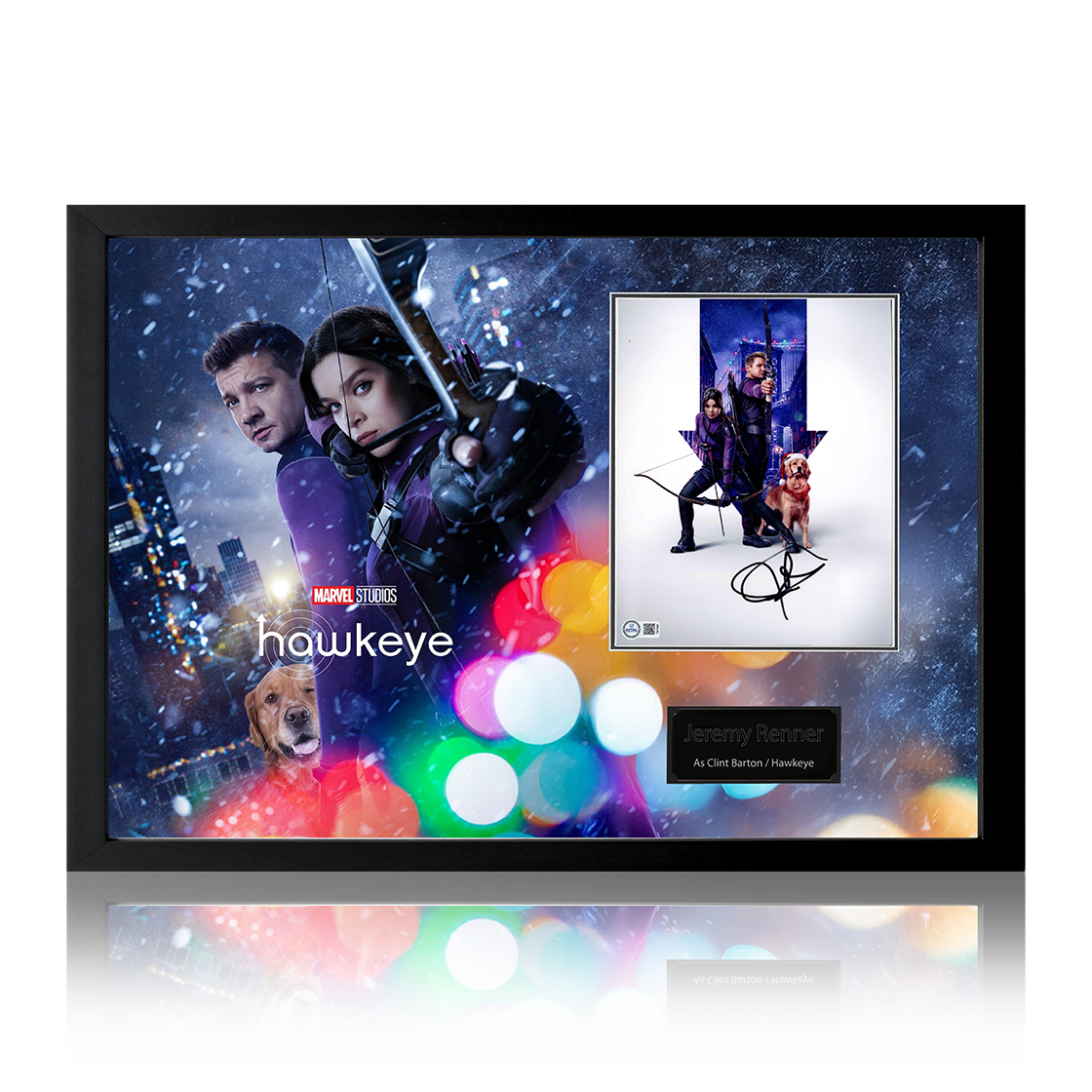 Jeremy Renner Signed Hawkeye Image Iconic Frame (AFTAL Authentication)