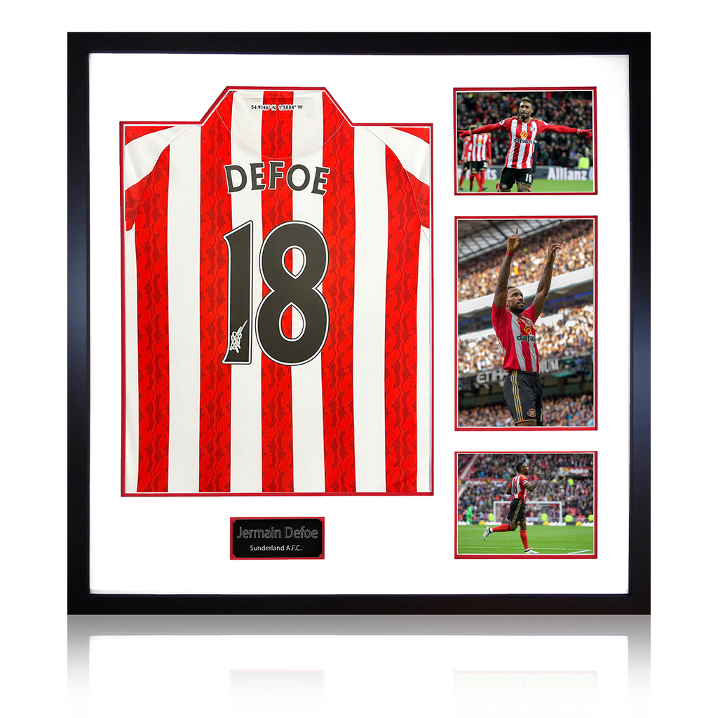 Jermain Defoe Signed Sunderland Shirt Elite Frame