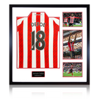 Jermain Defoe Signed Sunderland Shirt Elite Frame