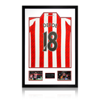 Jermain Defoe Signed Sunderland Shirt Premium Frame