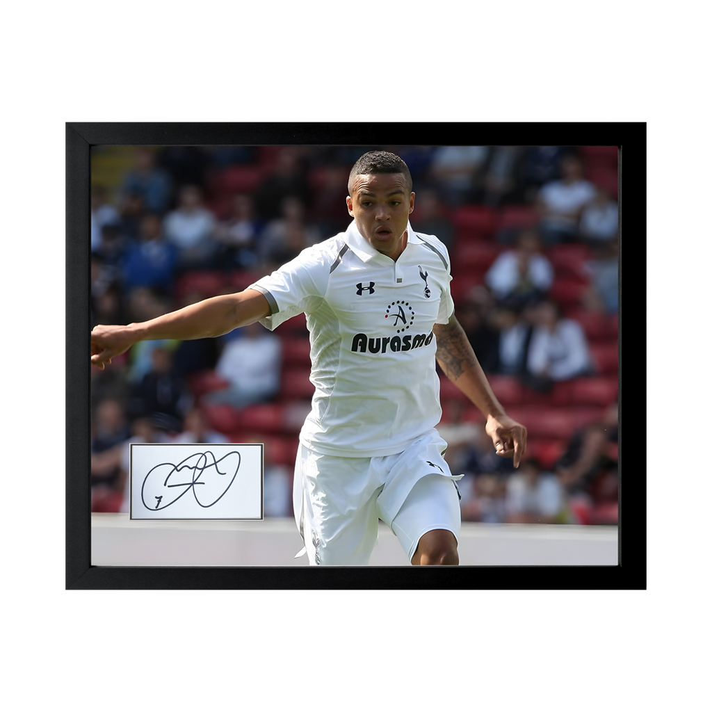 Jermaine Jenas Signed Tottenham Hotspur Cut Deluxe Mount Frame