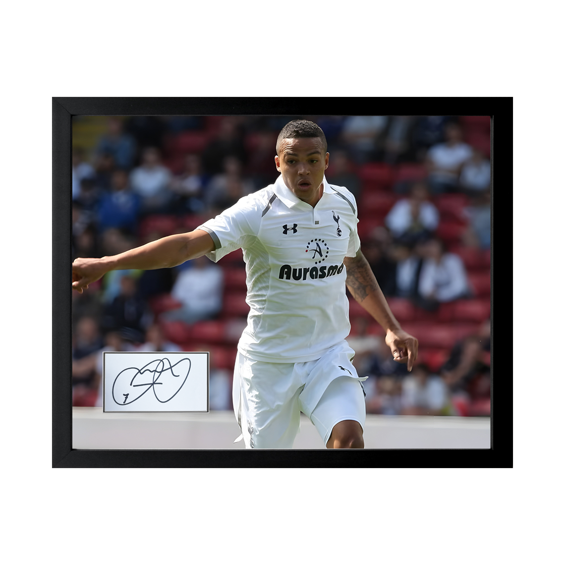 Jermaine Jenas Signed Tottenham Hotspur Cut Deluxe Mount Frame