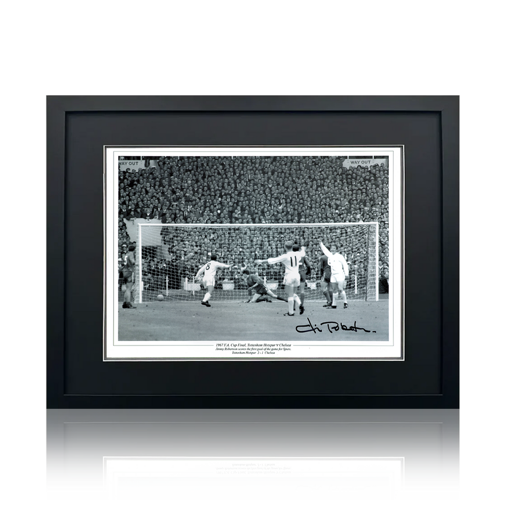 Jimmy Robertson Signed Tottenham Hotspur 16x12 Photo Deluxe Mount Frame