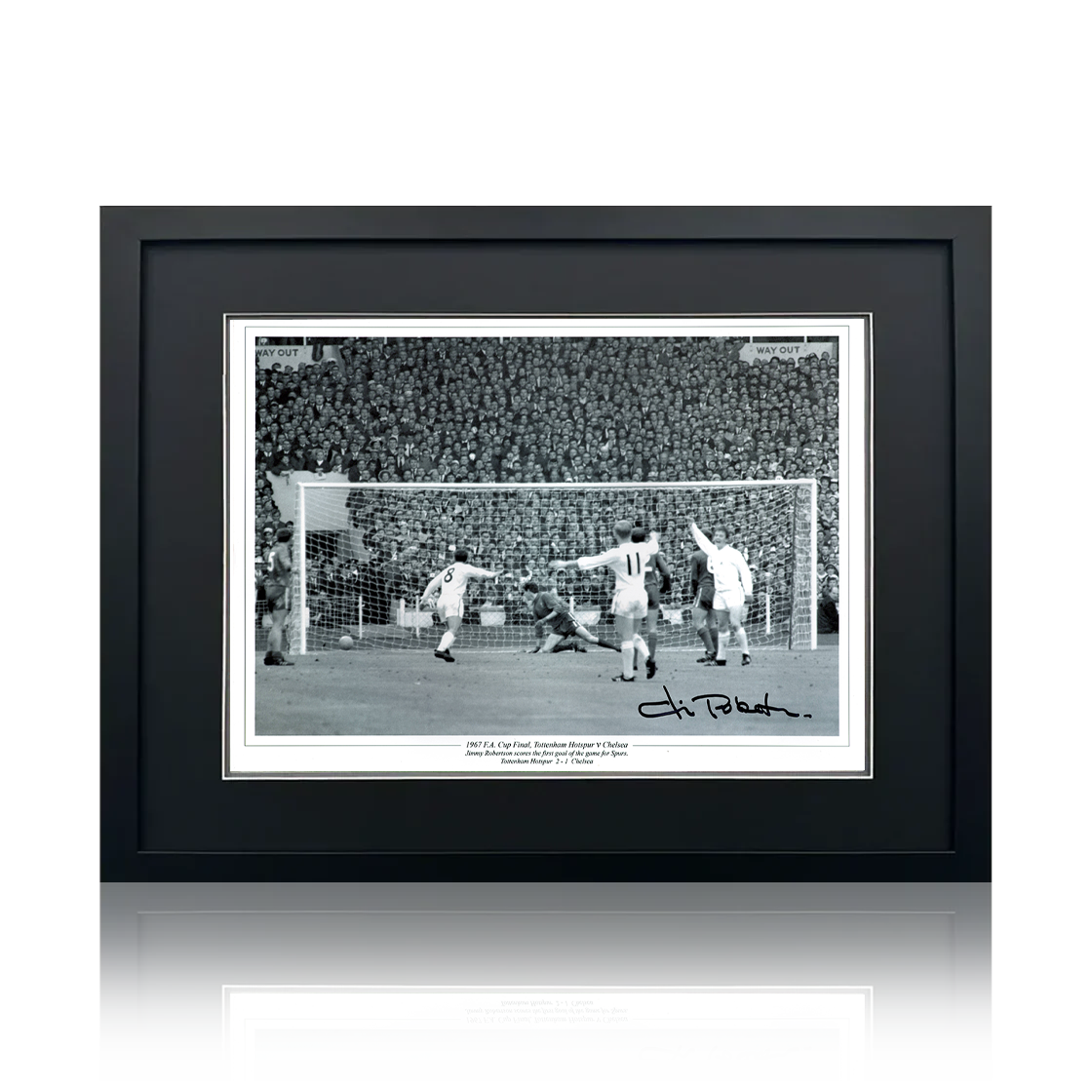 Jimmy Robertson Signed Tottenham Hotspur 16x12 Photo Compact Frame