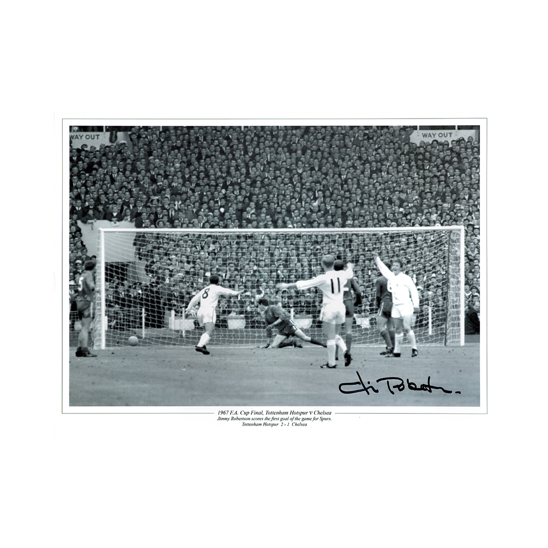 Jimmy Robertson Signed Tottenham Hotspur 16x12 Photo