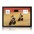 Joanna Rowsell & Laura Trott Signed 2012 London Olympics Cut Iconic Frame