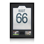 Joe Root Signed England Test Shirt Premium Frame