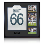 Joe Root Signed England Test Shirt Elite Frame