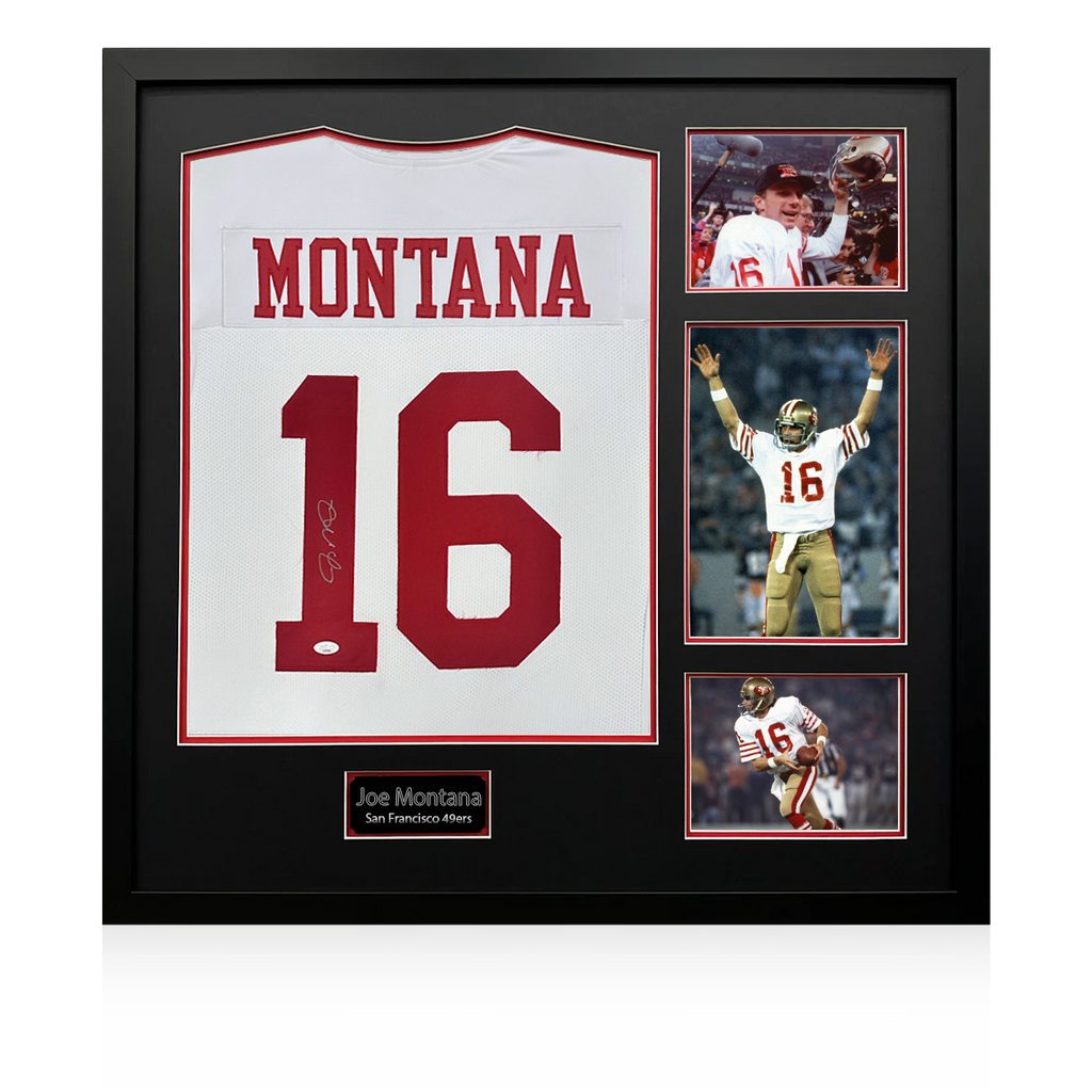 Joe Montana Signed San Francisco 49ers Jersey Elite Frame (JSA)