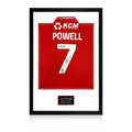 Joe Powell Match-Worn & Signed Rotherham United Shirt Premium Frame