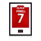 Joe Powell Match-Worn & Signed Rotherham United Shirt Premium Frame